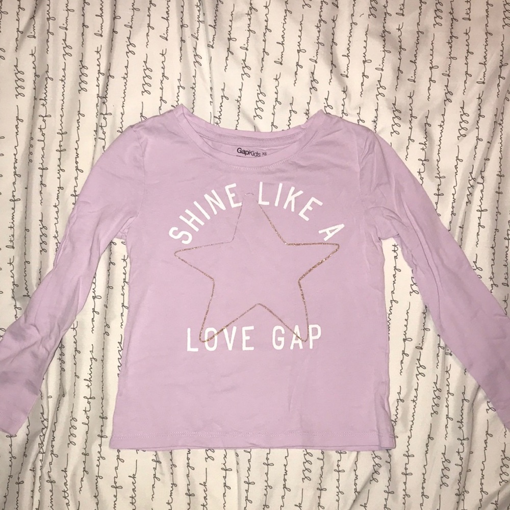 Gap Kids XS 4-5 purple long sleeve tee